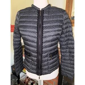 Jan Mayen Blue Diamond Print Quilted Jacket Arctic Garment S M Read Measurements